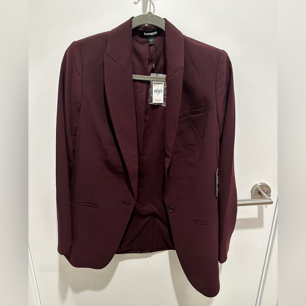 Express Women's Wine Burgundy Blazer